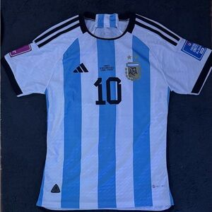 2022 (USED)World Cup final Argentina Messi player version jersey